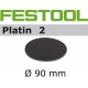 Disques abrasifs Festool STF D90/0 PL2 grain 500 par 15