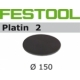 Disques abrasifs Festool STF D150/0 PL2 grain 500 par 15